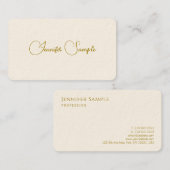 モダンタイポグラフィ名刺金ゴールドルック文字 名刺 (正面/裏面)