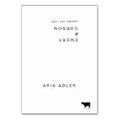 モダンタイポグラフィ名牛結婚肉座席表 テーブルナンバー (正面)