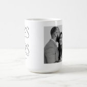 モダンタイポグラフィ婚約写真 コーヒーマグカップ (中央)