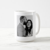 モダンタイポグラフィ婚約写真 コーヒーマグカップ (正面右)