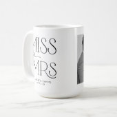 モダンタイポグラフィ婚約写真 コーヒーマグカップ (正面左)