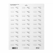 モダンタイポグラフィ差出人住所ラベル ラベル (フルシート)