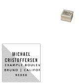 モダンタイポグラフィ幾何差出人住所 ラバースタンプ (押印)