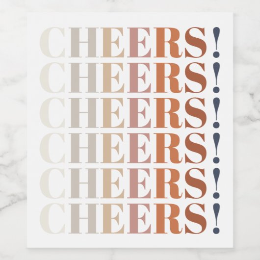 モダンタイポグラフィ応援 ワインラベル (シングルラベル)