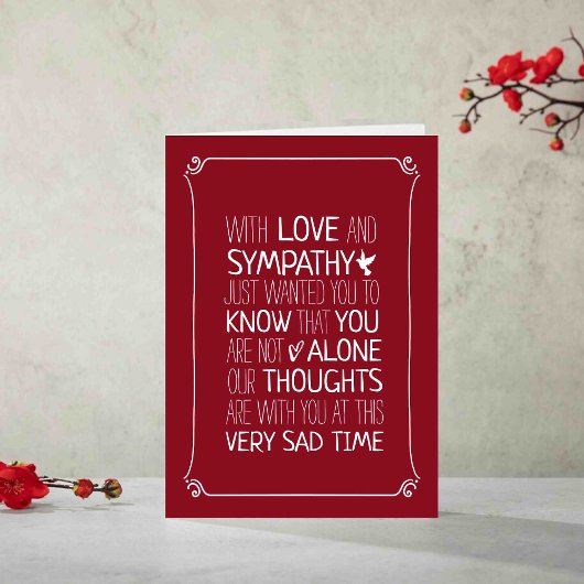 モダンタイポグラフィ悔やみや弔慰 カード