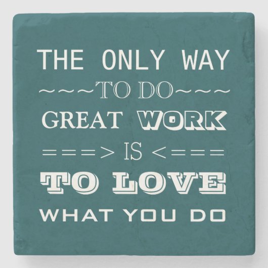 モダンタイポグラフィ感動的引用文 ストーンコースター (正面)