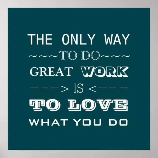 モダンタイポグラフィ感動的引用文 ポスター (正面)