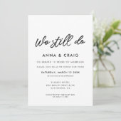 モダンタイポグラフィ我々はまだ誓いの更新を行う 招待状 (スタンド正面)