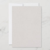 モダンタイポグラフィ斑点グレーとブラック セーブザデート (裏面)