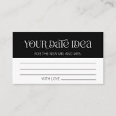 モダンタイポグラフィ日の夜アイディア。日付jar エンクロージャーカード (正面)