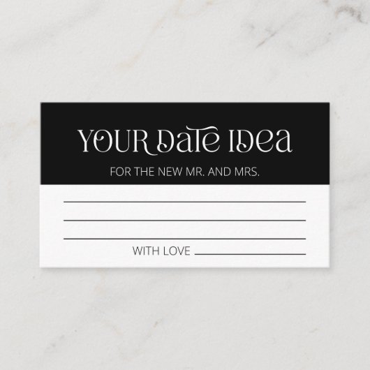 モダンタイポグラフィ日の夜アイディア。日付jar エンクロージャーカード (正面)