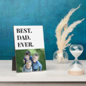 モダンタイポグラフィ最高のパパEver Kids写真 フォトプラーク (側面)