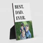 モダンタイポグラフィ最高のパパEver Kids写真 フォトプラーク (側面)