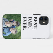 モダンタイポグラフィ最高のパパEver Kids写真 Case-Mate iPhoneケース (裏面(横))