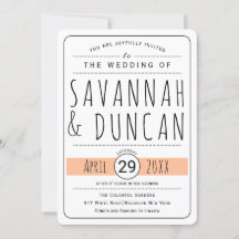 モダンタイポグラフィ桃結婚の丸い