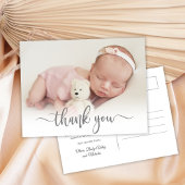 モダンタイポグラフィ生まれたばかりのベビー写真 ポストカード