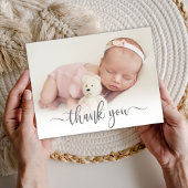 モダンタイポグラフィ生まれたばかりのベビー写真 ポストカード