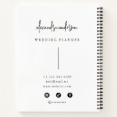 モダンタイポグラフィ白黒エレガントミニマル ノートブック (裏面)