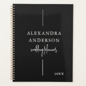 モダンタイポグラフィ白黒エレガントミニマル プランナー手帳 (正面)