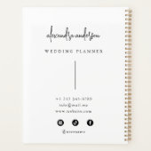 モダンタイポグラフィ白黒エレガントミニマル プランナー手帳 (裏面)