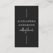 モダンタイポグラフィ白黒エレガントミニマル 名刺 (正面)