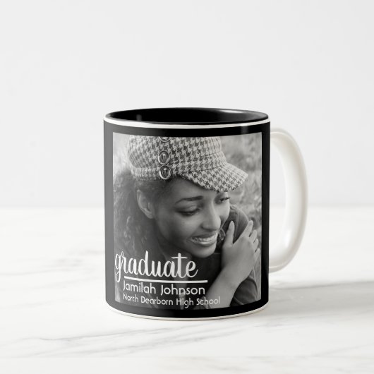 モダンタイポグラフィ白黒クラス2022 Mug ツートーンマグカップ (正面右)