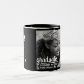 モダンタイポグラフィ白黒クラス2022 Mug ツートーンマグカップ (中央)