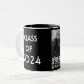 モダンタイポグラフィ白黒クラス2023 Mug ツートーンマグカップ (正面左)