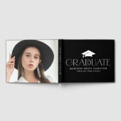 モダンタイポグラフィ白黒写真卒業 ゲストブック (全面)