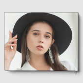 モダンタイポグラフィ白黒写真卒業 ゲストブック (裏面)