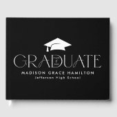 モダンタイポグラフィ白黒写真卒業 ゲストブック (正面)