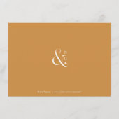 モダンタイポグラフィ秋の結婚式披露宴 エンクロージャーカード (裏面)