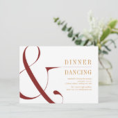 モダンタイポグラフィ秋の結婚式披露宴 エンクロージャーカード (スタンド正面)