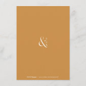 モダンタイポグラフィ秋の結婚式詳細カード エンクロージャーカード (裏面)