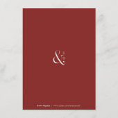 モダンタイポグラフィ秋の結婚式詳細カード エンクロージャーカード (裏面)