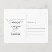 モダンタイポグラフィ空のネスト新しいアドレス 案内ポストカード (裏面)