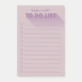 モダンタイポグラフィ紫のTo Doリスト ポストイット