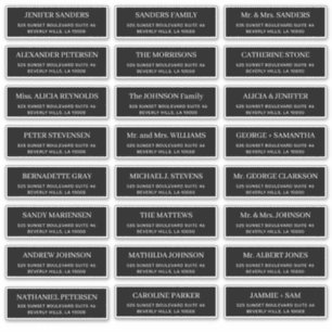 モダンタイポグラフィ結婚のゲストアドレス黒 シール