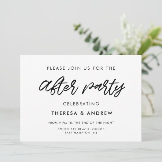 モダンタイポグラフィ結婚のパーティー 招待状 (スタンド正面)