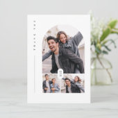 モダンタイポグラフィ結婚の写真コラージュ サンキューカード (スタンド正面)