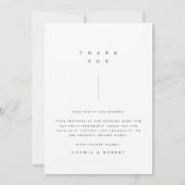 モダンタイポグラフィ結婚の写真コラージュ サンキューカード (裏面)