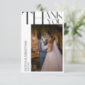 モダンタイポグラフィ結婚の写真 サンキューカード (スタンド正面)