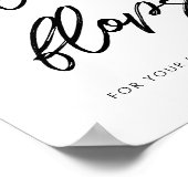 モダンタイポグラフィ結婚ビーチサンダル徴候 ポスター (角)