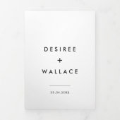 モダンタイポグラフィ結婚写真 三つ折り招待状 (カバー)