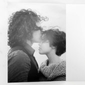 モダンタイポグラフィ結婚写真 三つ折り招待状 (内部最初)