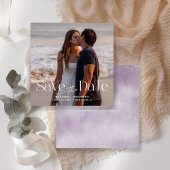 モダンタイポグラフィ結婚写真 招待状