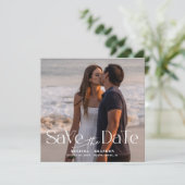 モダンタイポグラフィ結婚写真 招待状 (スタンド正面)