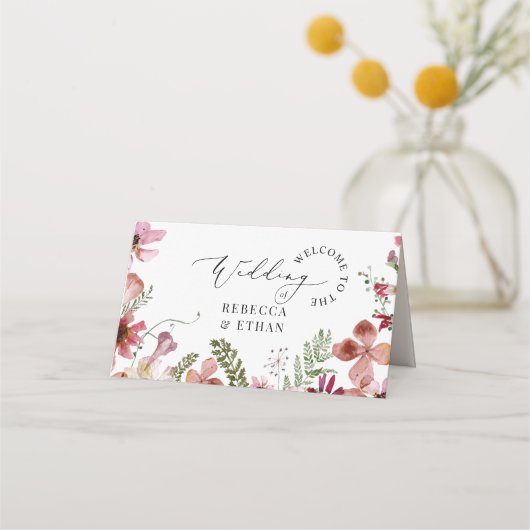 モダンタイポグラフィ結婚座席表 プレイスカード (裏面)