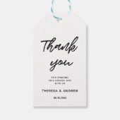 モダンタイポグラフィ結婚式の引き出物 ギフトタグ (正面)