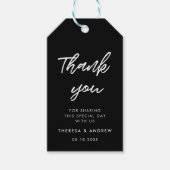 モダンタイポグラフィ結婚式の引き出物 ギフトタグ (正面)